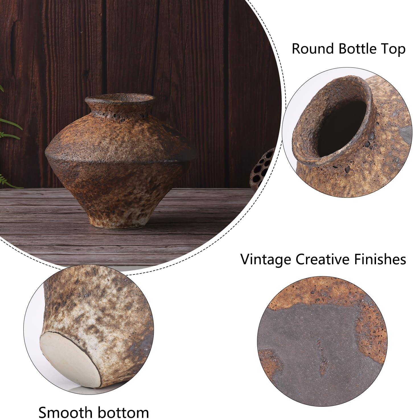 Rustic Terracotta Vase with Matte Finish