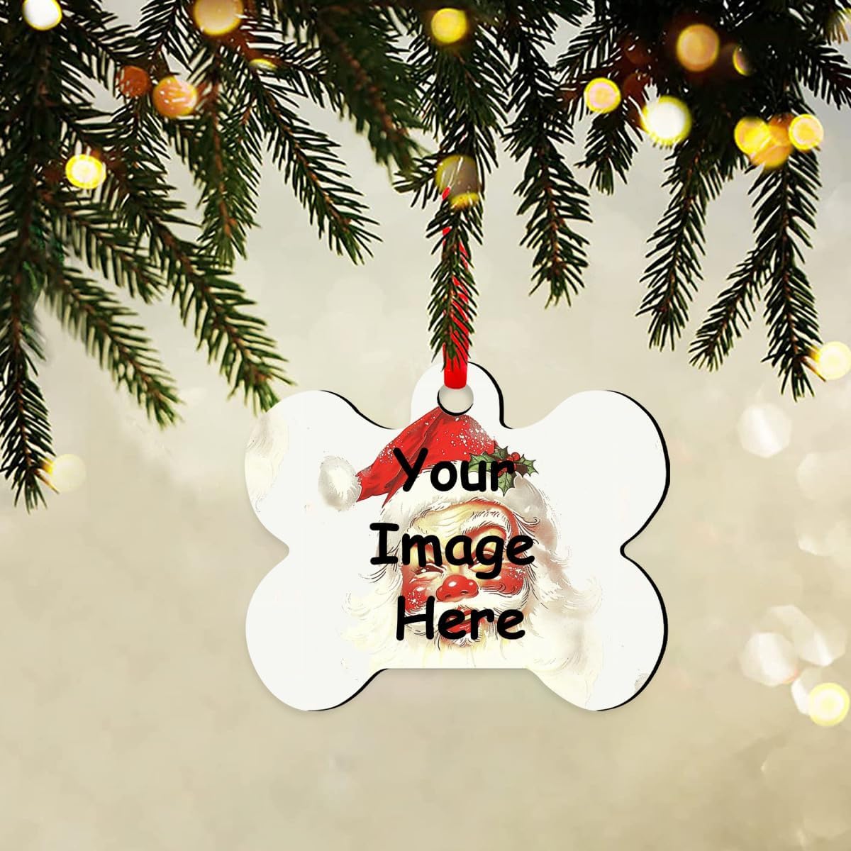 Custom Dog Photo Christmas Ornament
