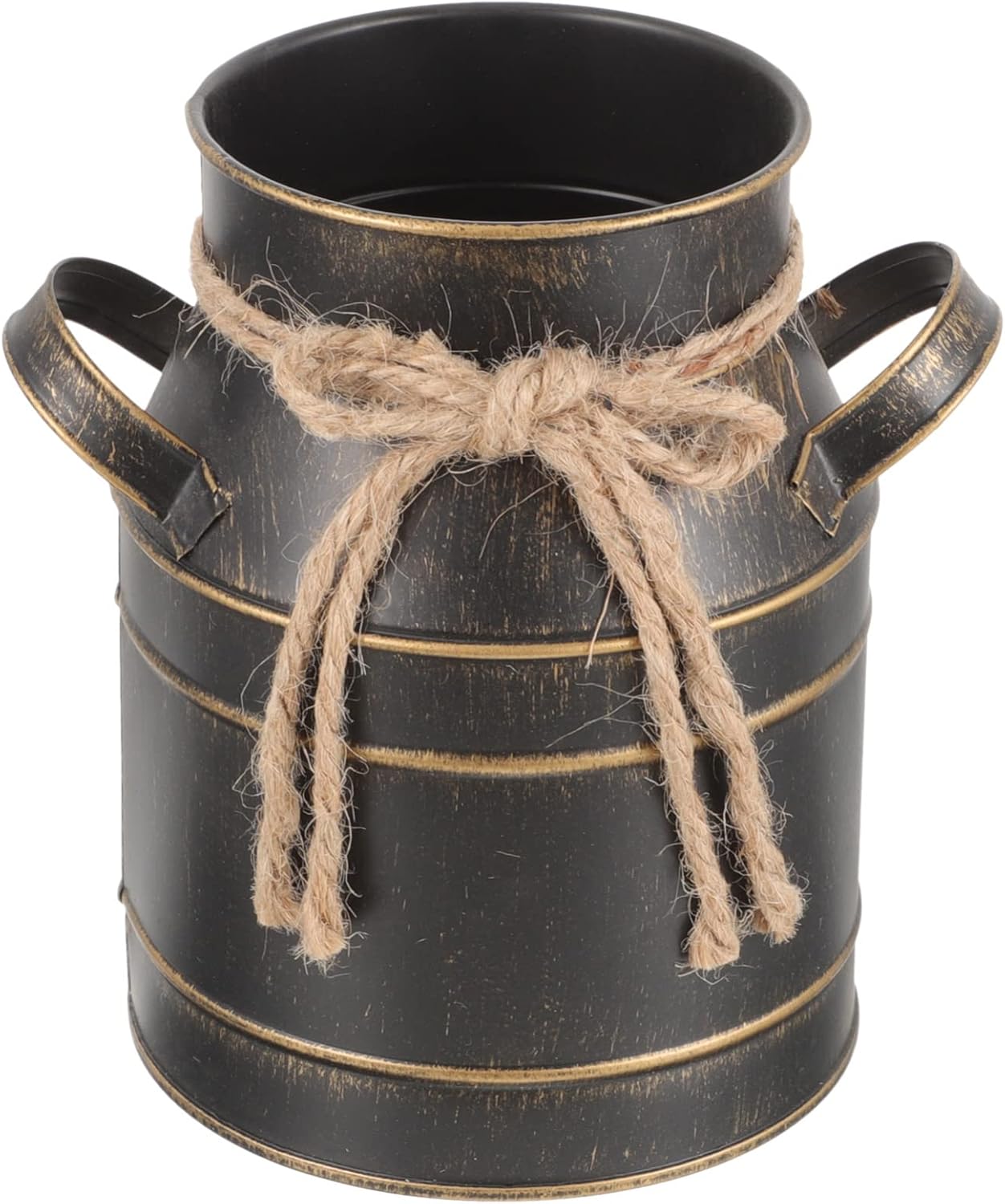 Rustic Galvanized Milk Jug Vase for Home Decor