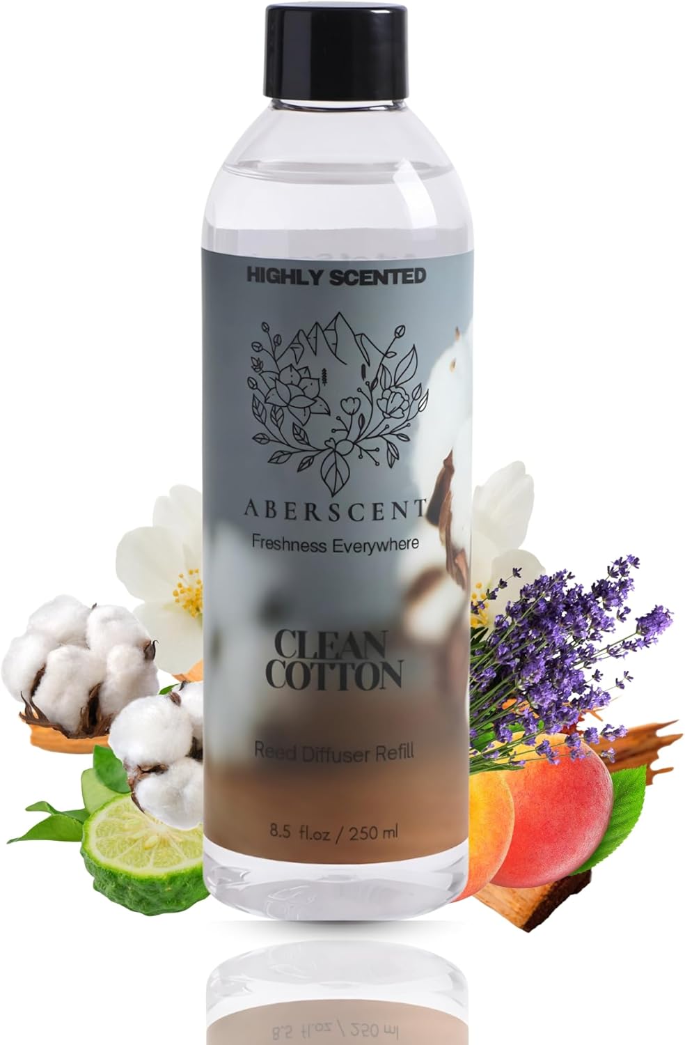 Clean Cotton Aberscent Premium Reed Diffuser Oil Refill 85 Fl Oz