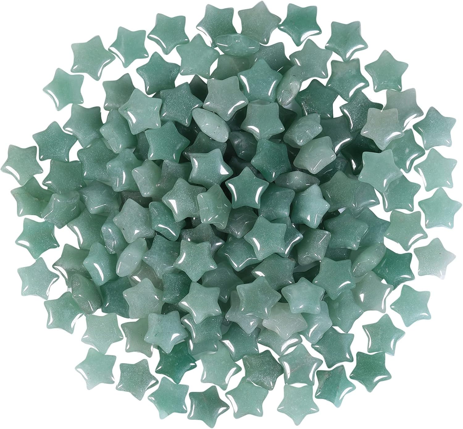 SUNYIK 20 Pack Mini Star Crystal Worry Stones