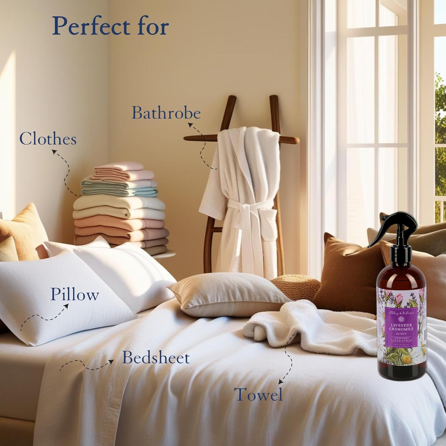 Abbey Sullivan Linen Spray Lavender Chamomile 16 oz Pack of 2