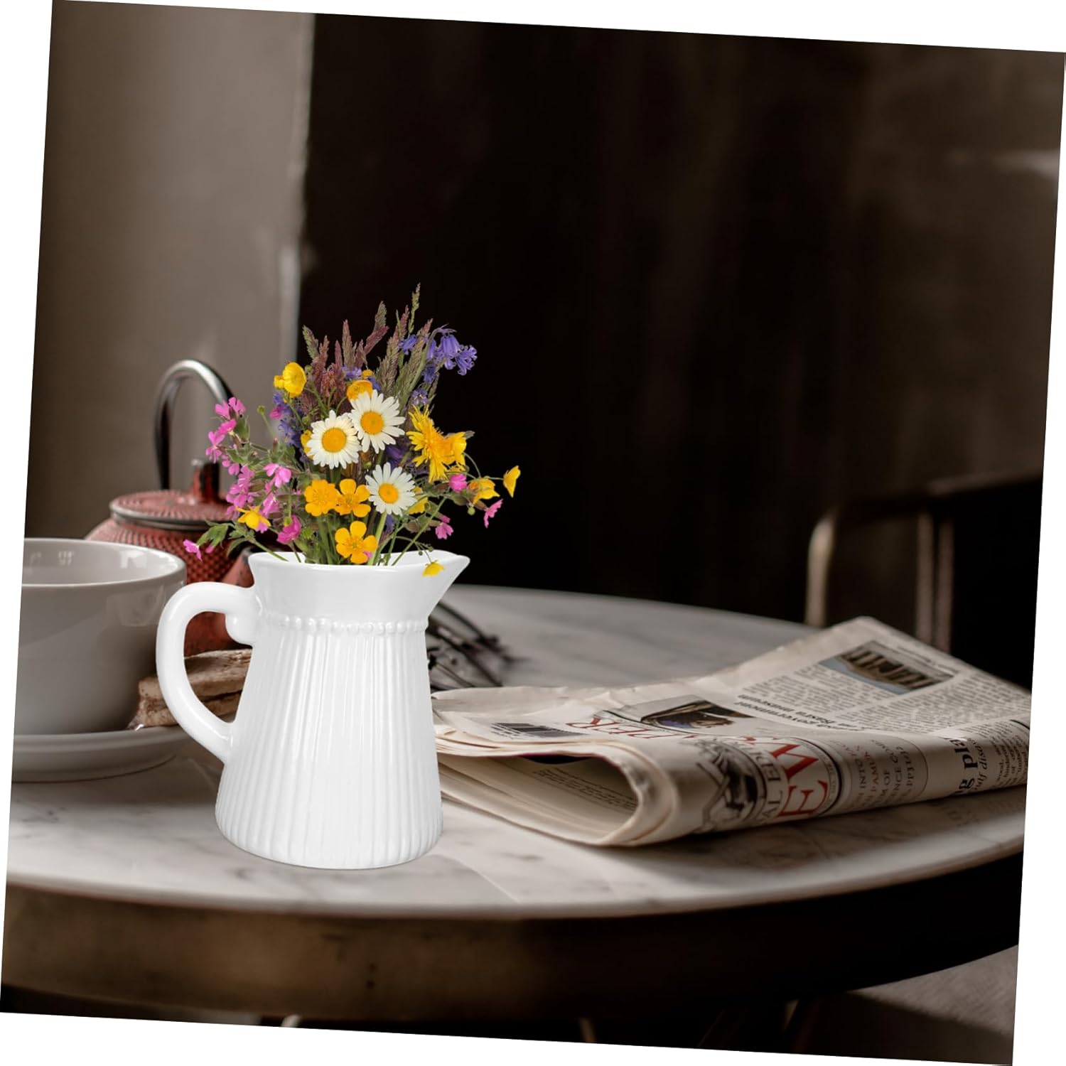 Kettle Shape Ceramic Vase for Home Office Decor