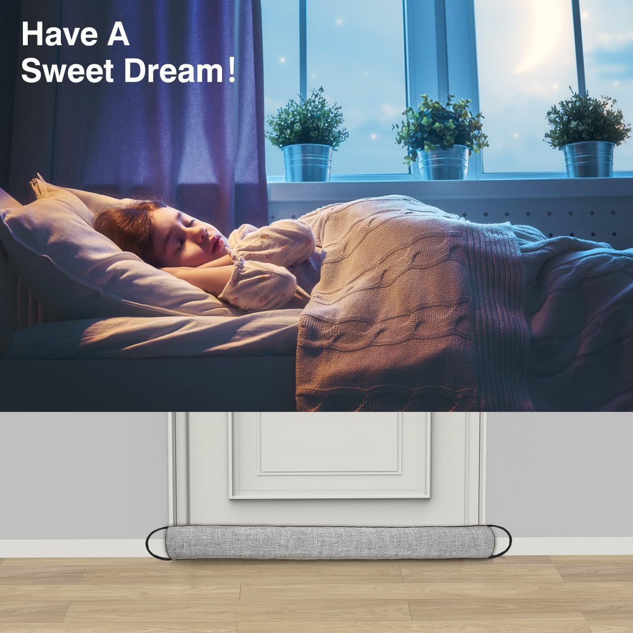 Lewondr Door Draft Stopper 36 Inch Sound Proof Triangular Weather Stripping Blocker Gray