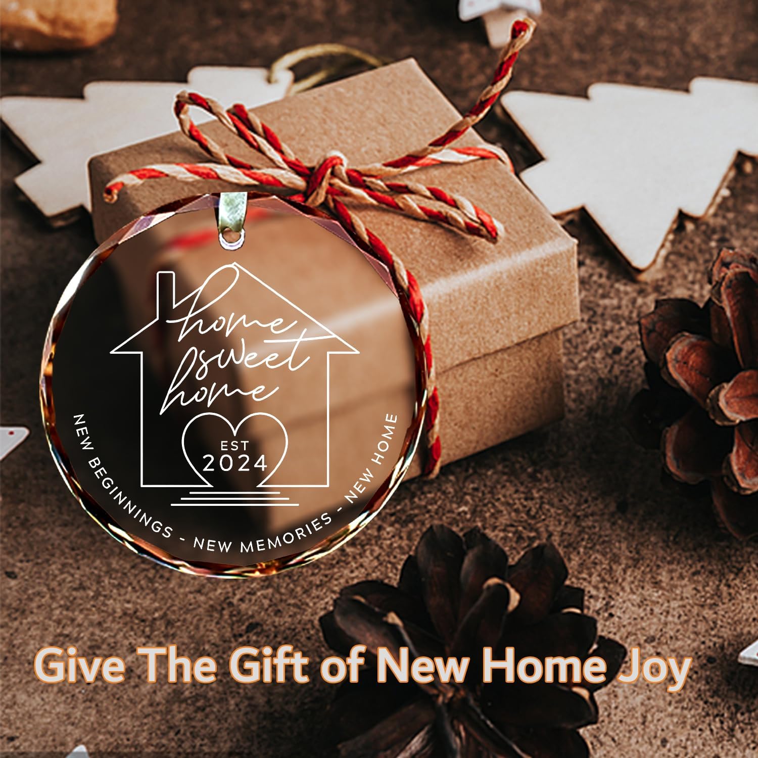 New Home Glass Ornament 2024 - House Warming Gift