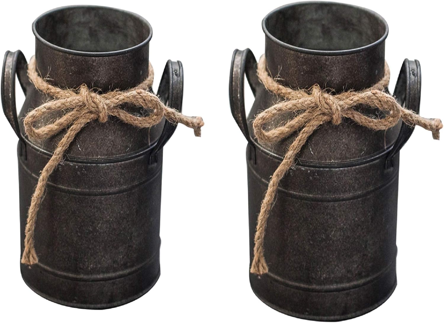 Hemoton 2 Pcs Shabby Chic Flower Vase Metal Pitcher Vase