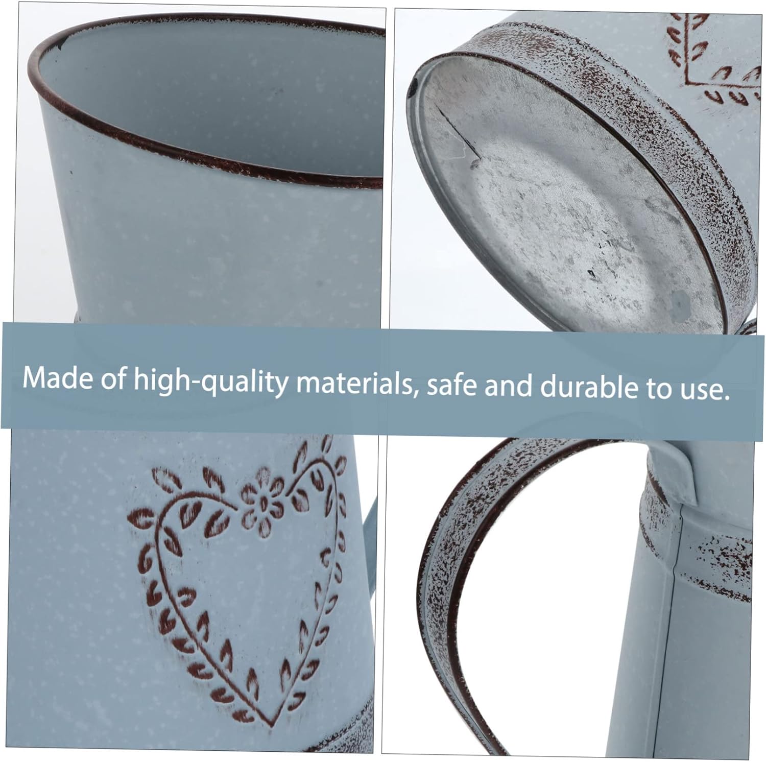 Stobaza 1pc Kettle Shape Iron Flower Vase for Home Decor