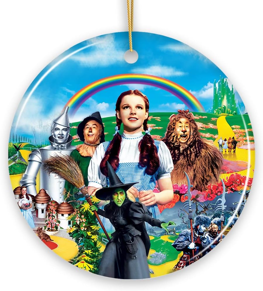 Vibrantly Colorful Wizard of Oz Christmas Ornament