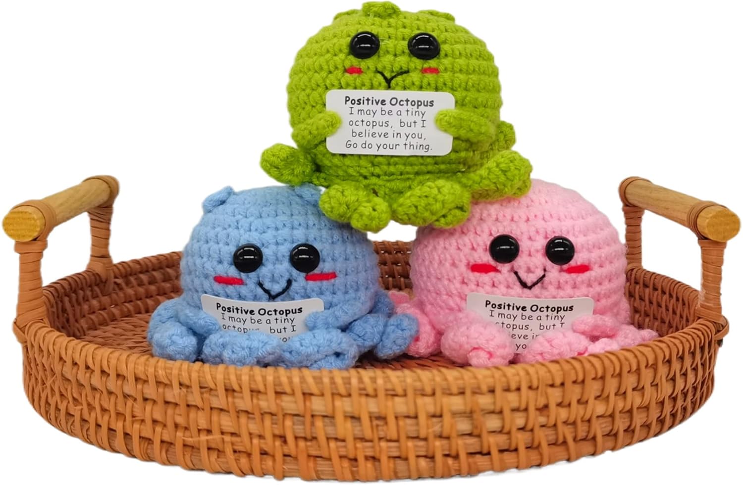 KALAWALK Funny Mini Crochet Animal Octopus Head Decoration