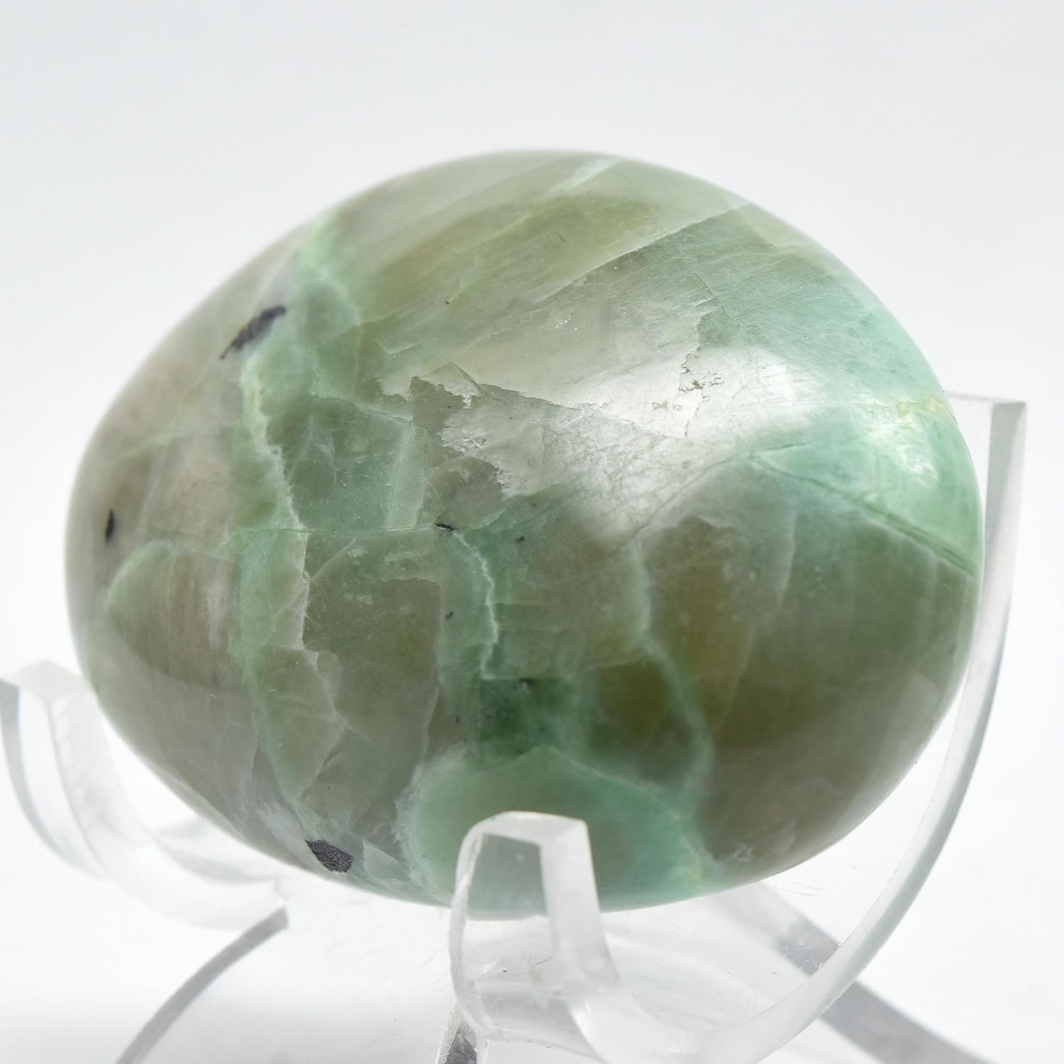 21 Inch Garnierite Pebble Natural UV Reactive Crystal for Indoor Fountain