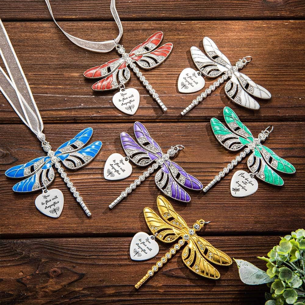 Personalized Dragonfly Memorial Ornament for Loss of Loved One