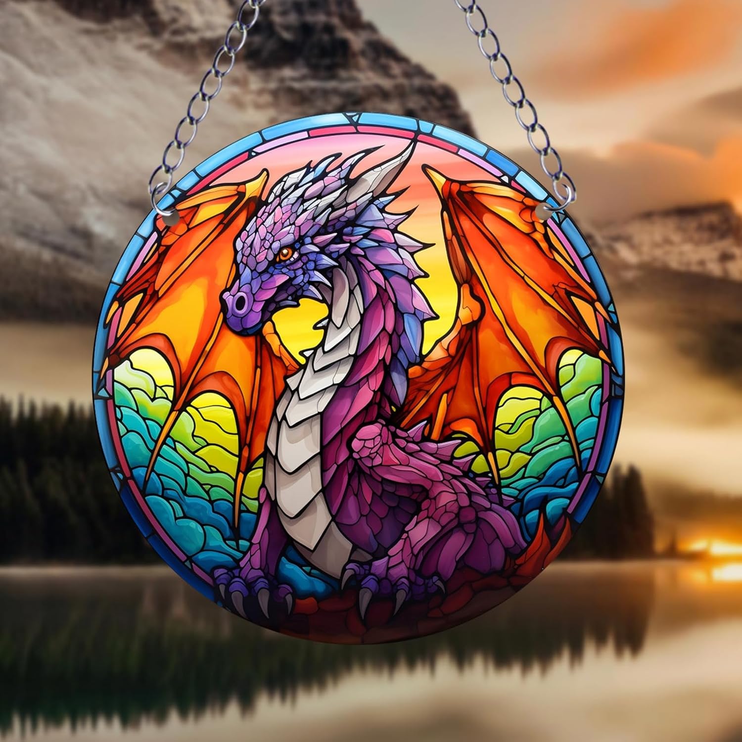 Grandma Memory Stained Glass Suncatcher