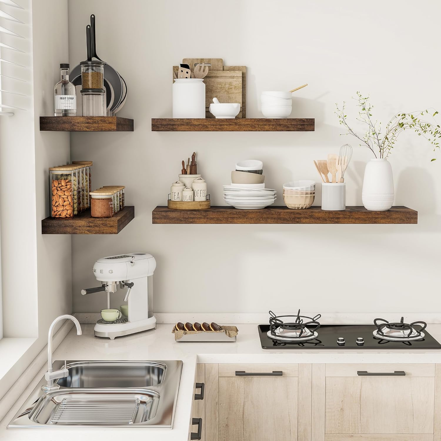 Vivelove 24 x 12 Floating Shelves Set Of 2