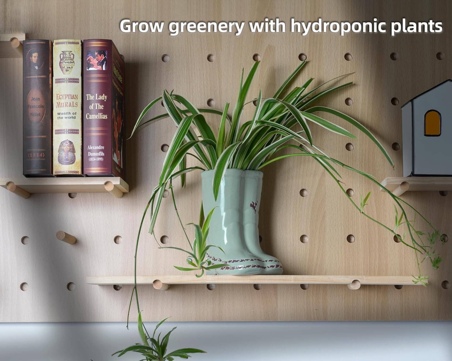 Quoowiit Vintage Boot Shaped Flower Vase Green Distressed Ceramic Decor