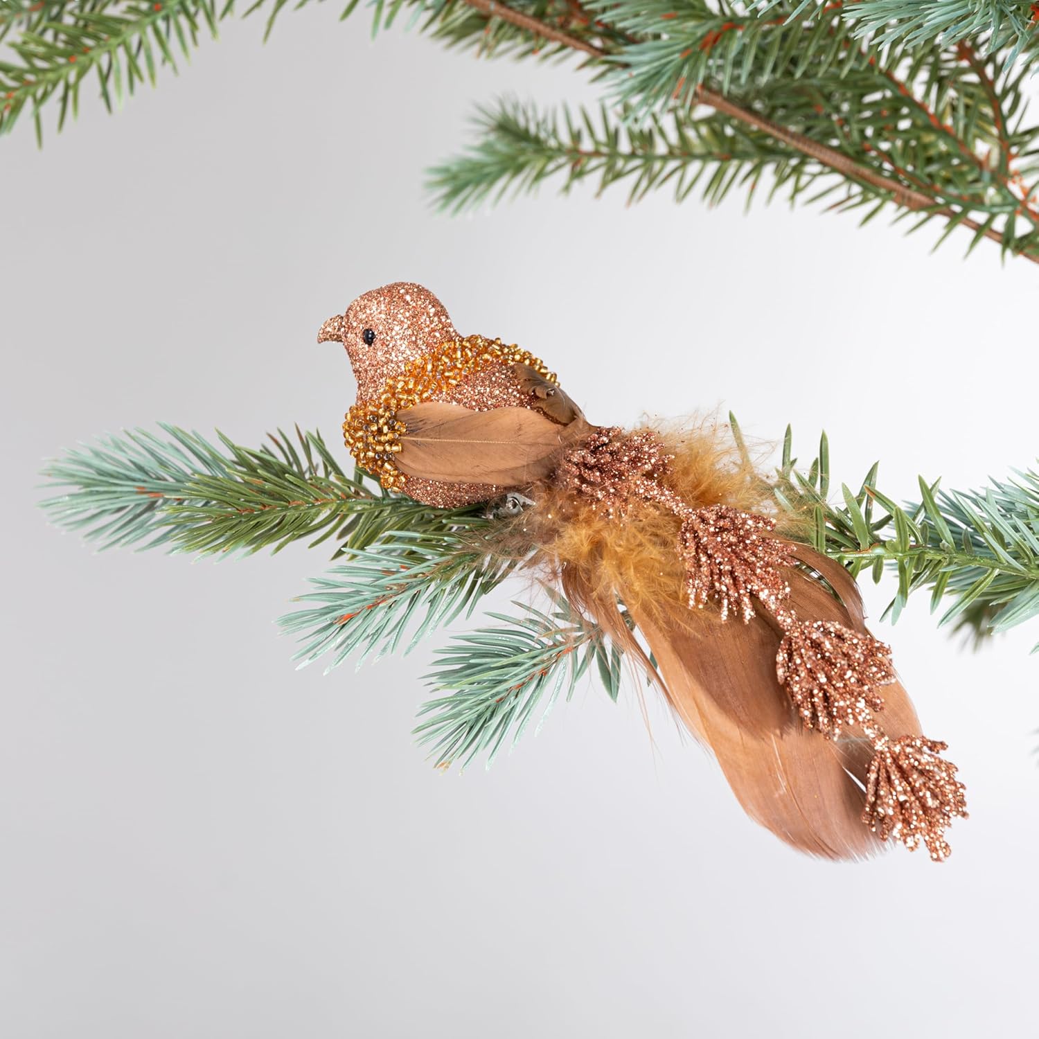 Creative Co Op Foam Feather Bird Clip On Ornaments Set of 3