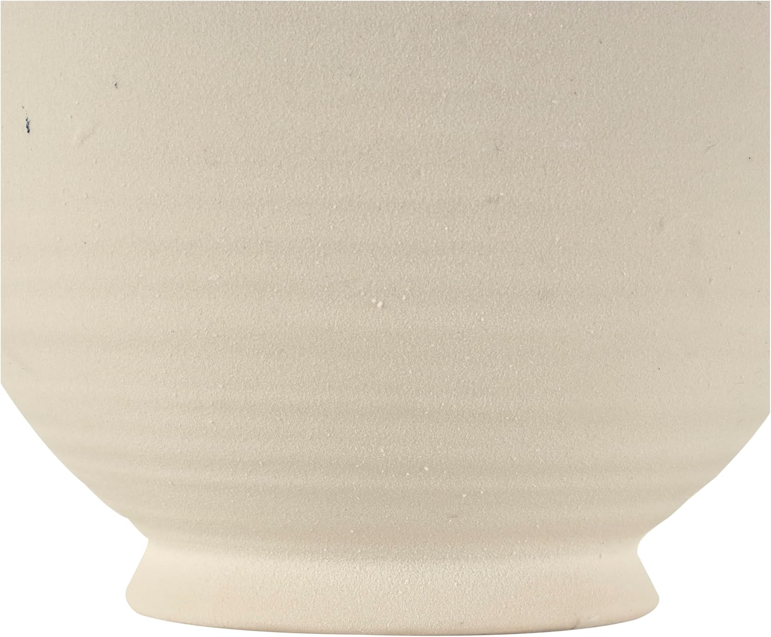 Deco 79 Cream Ceramic Vase with Ring Handles