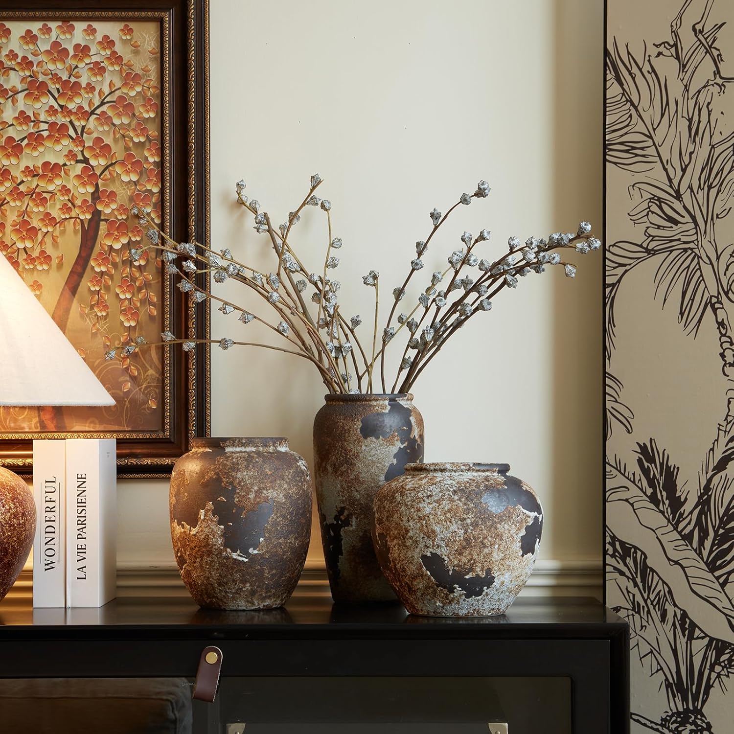 Smiletag Rustic Terracotta Vase for Home Decor