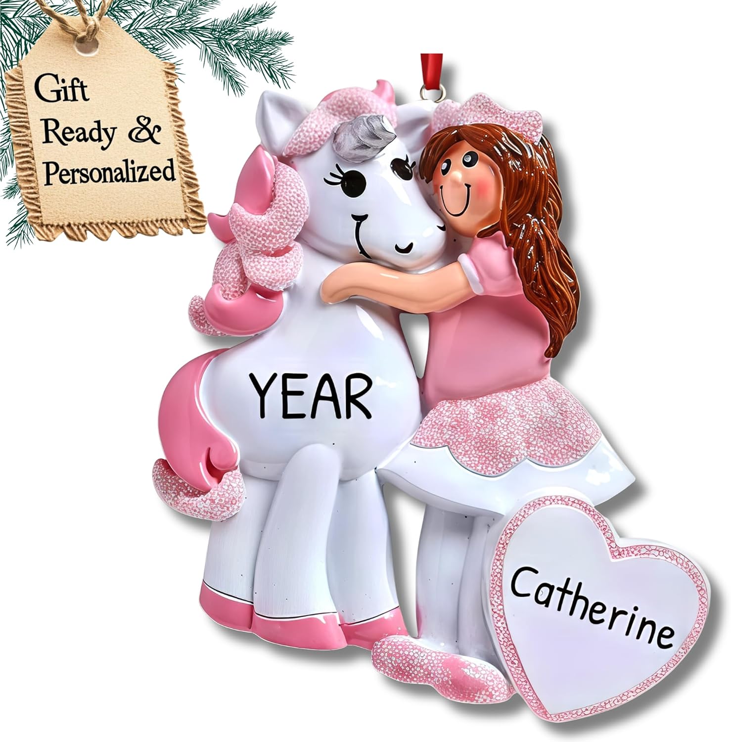 Personalized Unicorn Ornament 2024 for Christmas Tree