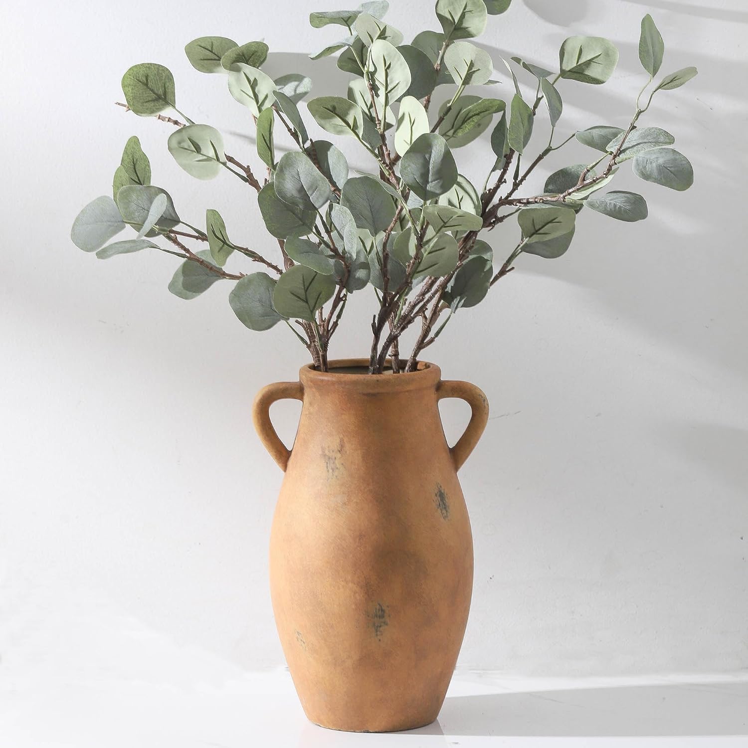 113 Inch Large Ceramic Flower Vase with Handles