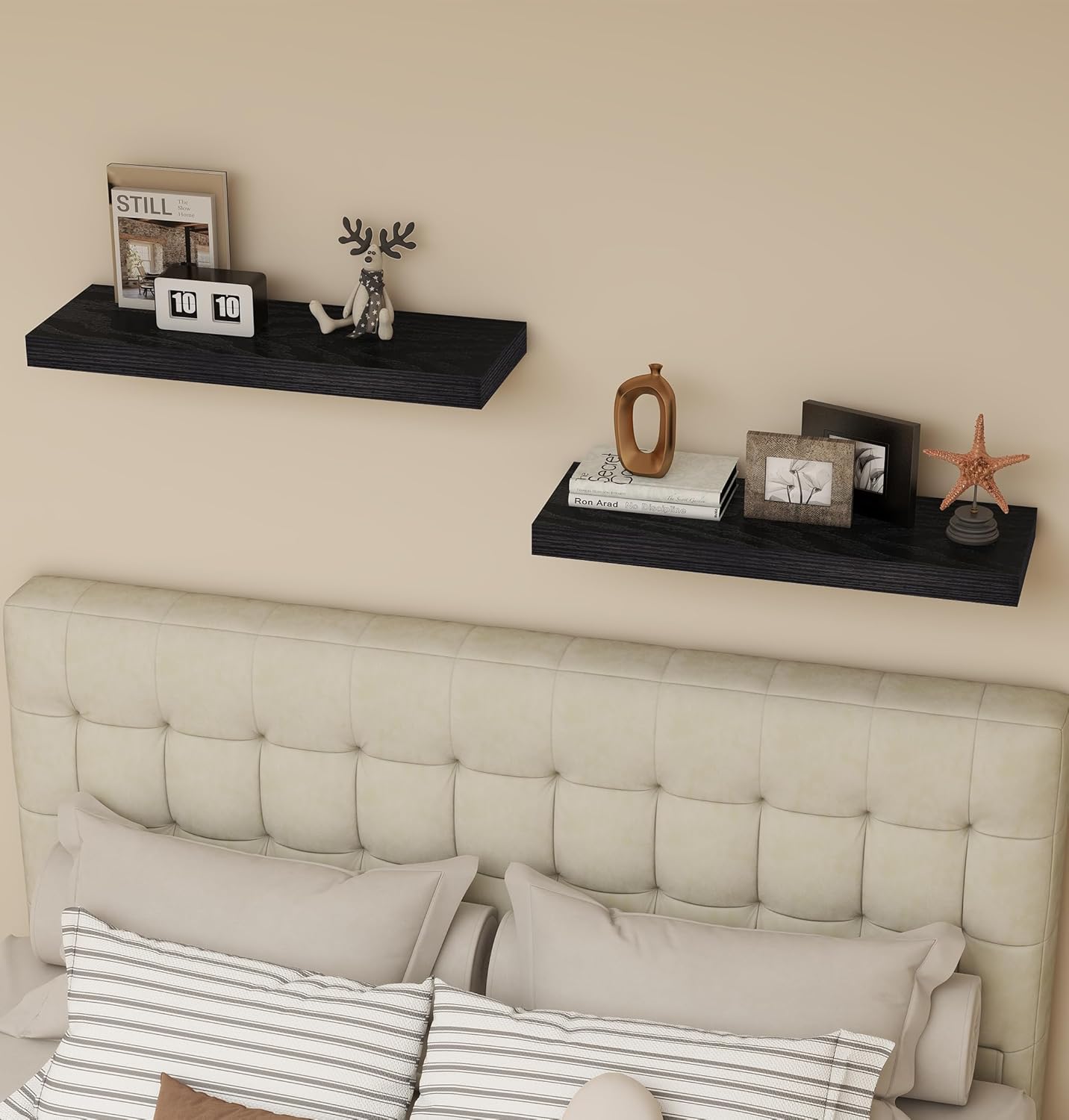 Vervida 24 Inch Floating Shelves Heavy-Duty Wall Storage for Bedroom Living Room