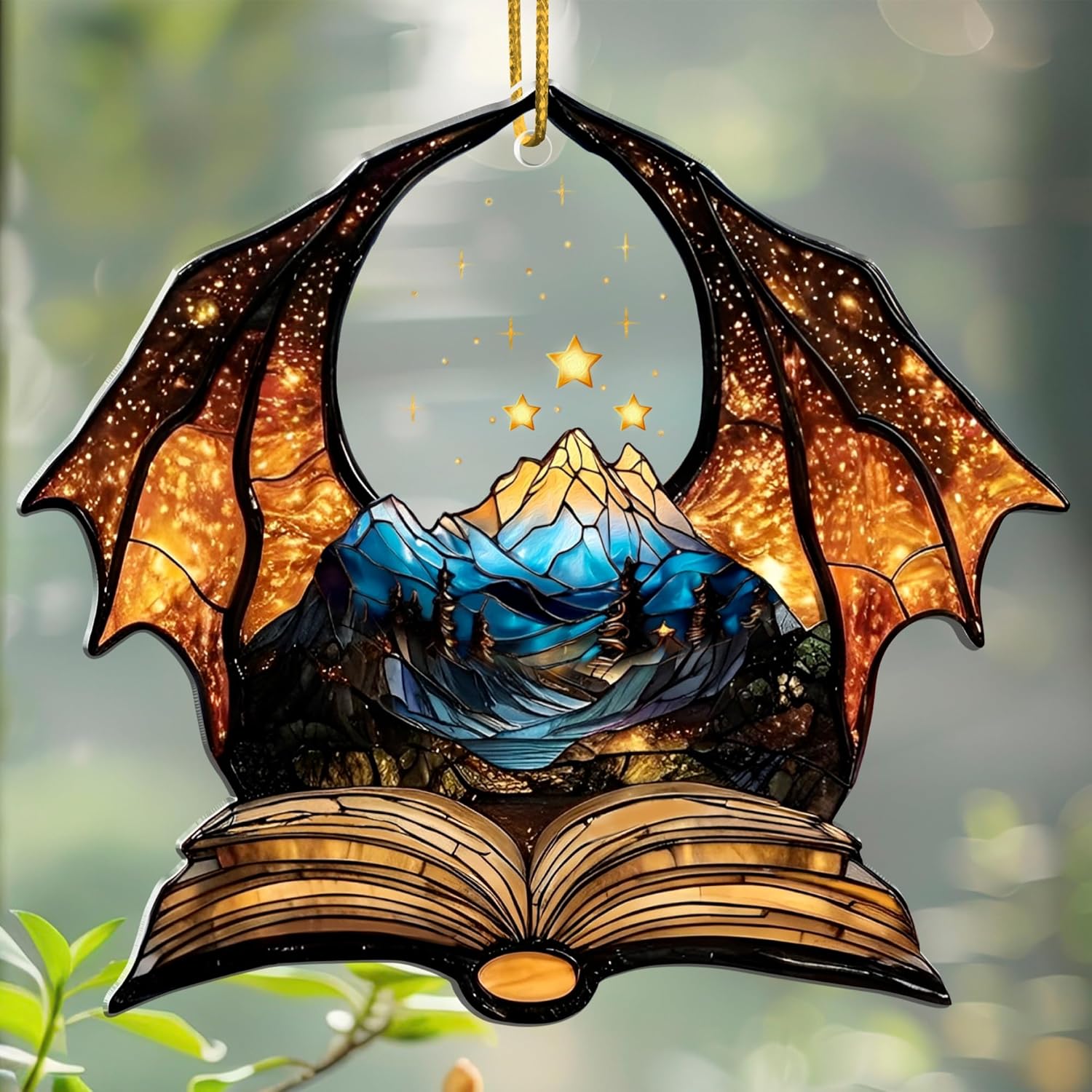Book Dragon Ornament for Book Lovers and Fantasy Fans