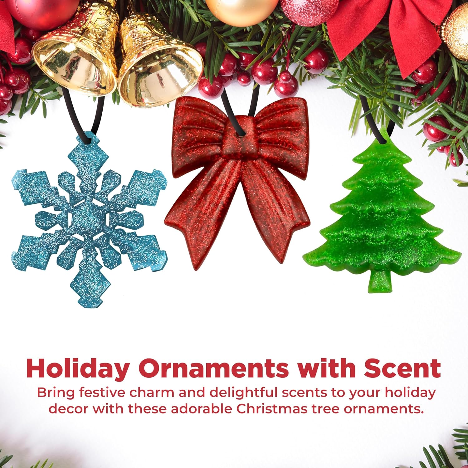 Holiday Ornaments with Scent - 3 Pack Variety