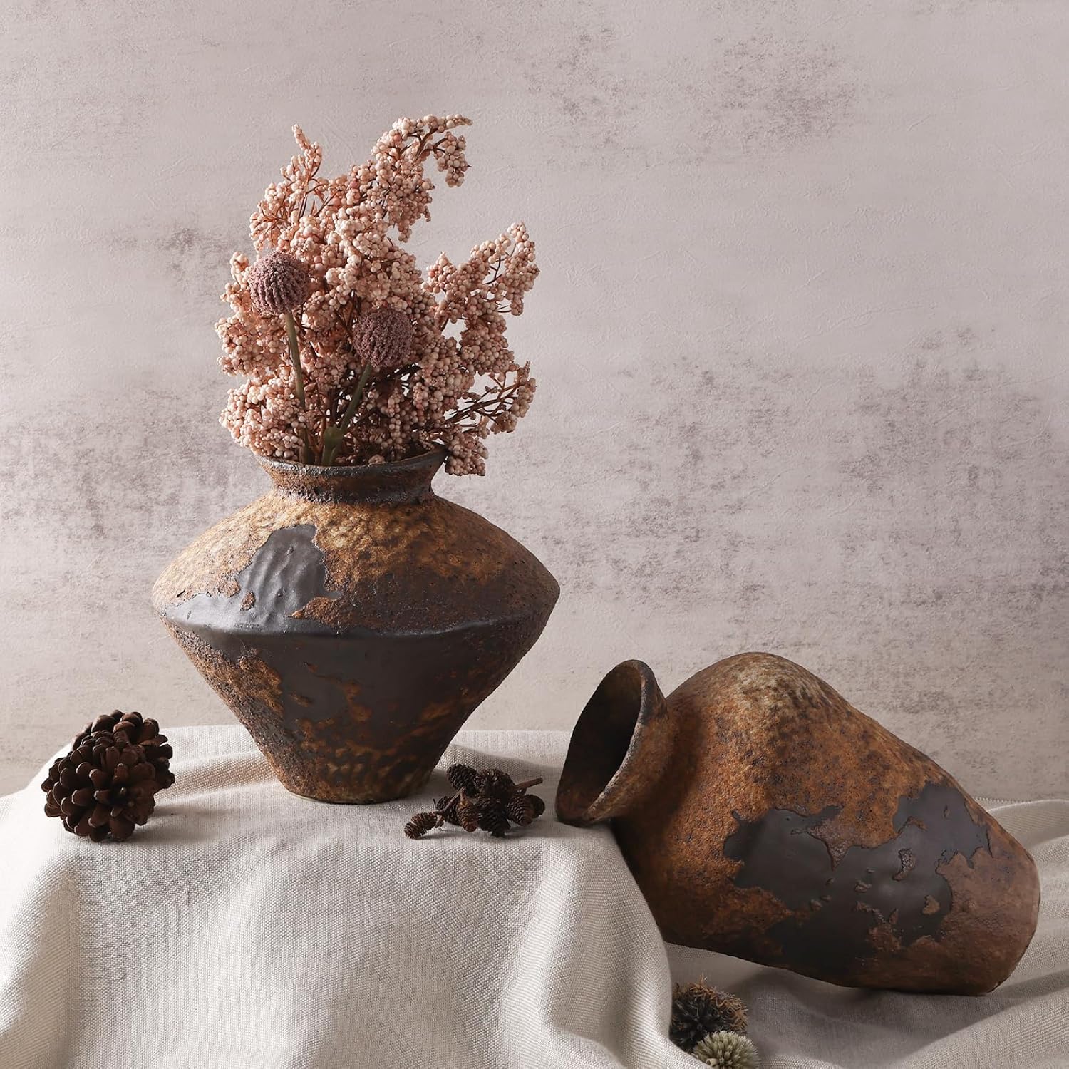 Rustic Terracotta Vase with Matte Finish