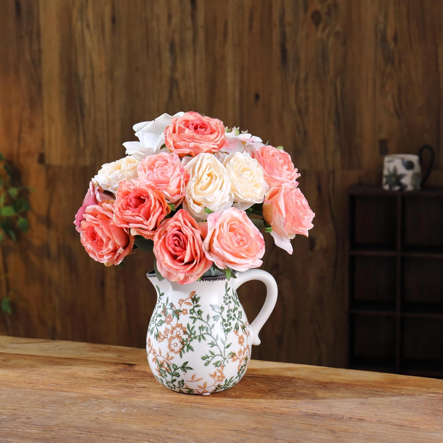 Vintage Ceramic Vase with Handle 63 Inch