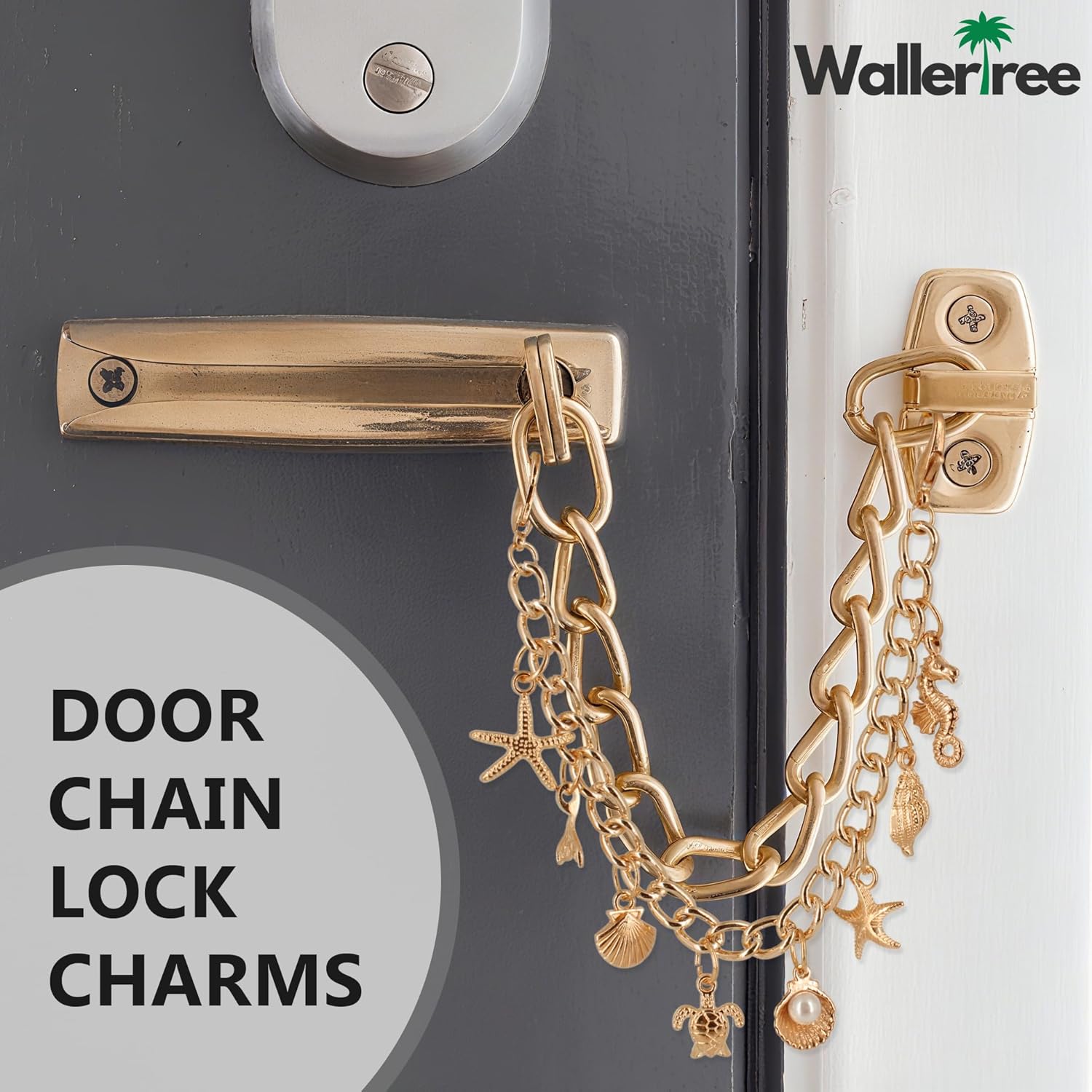 Seashell Door Chain Lock Charms - Ocean Life Decor