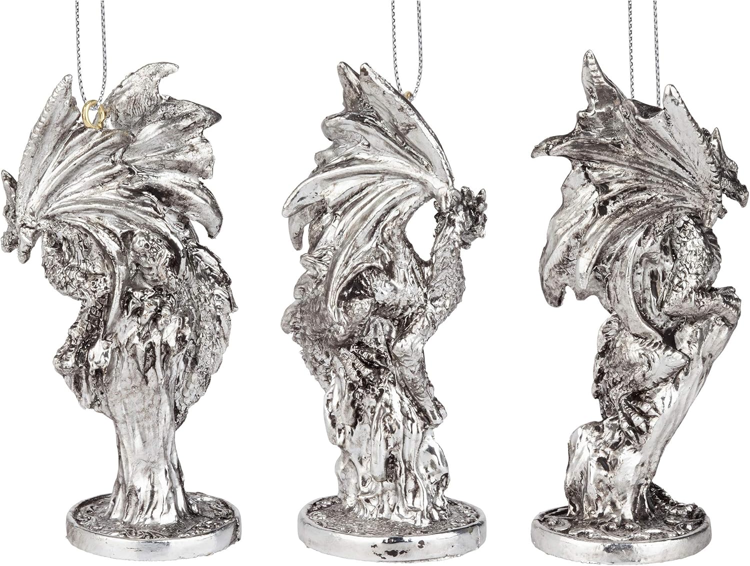 Design Toscano 3 Dragons Holiday Gemstone Ornament Set