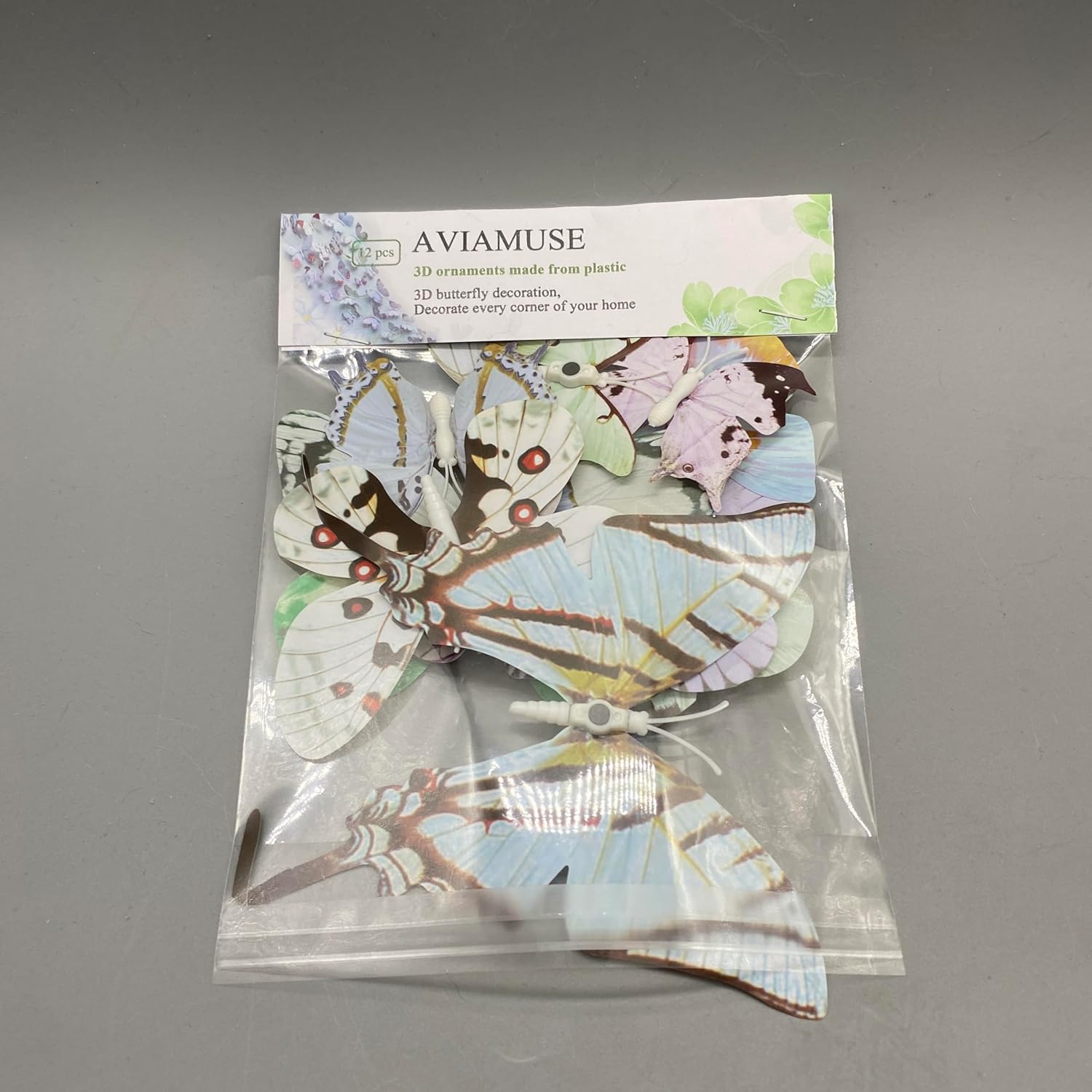 3D Plastic Decorative Ornaments Set of 12