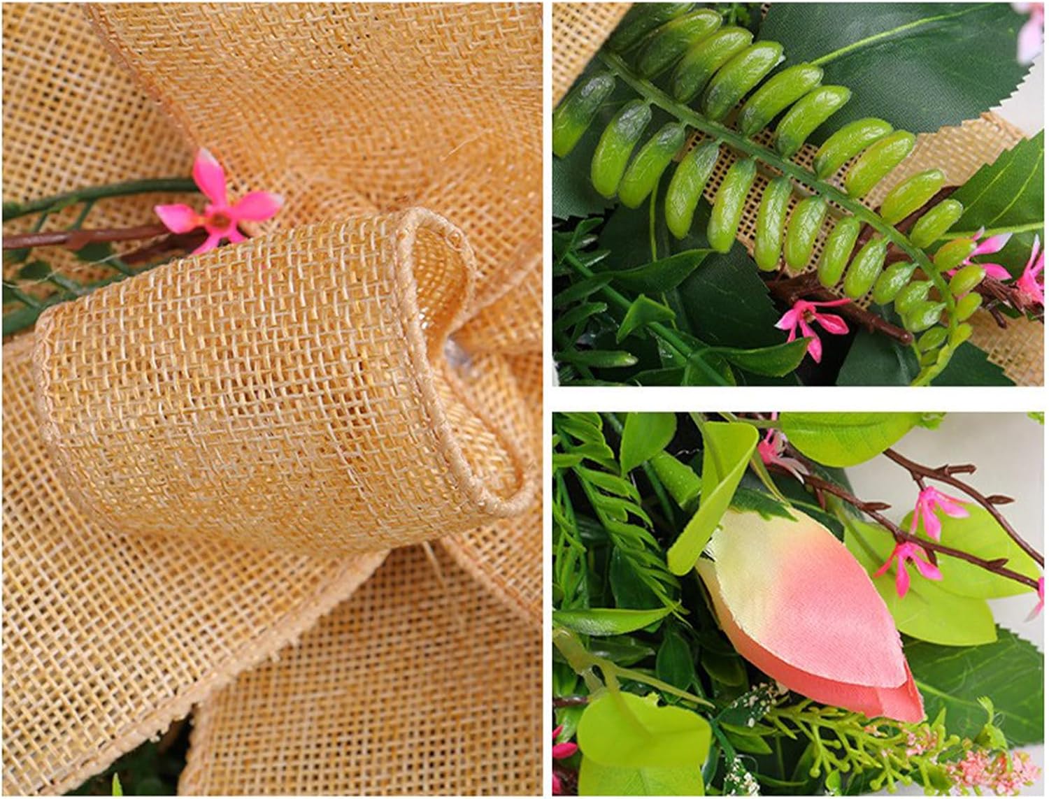 Spring Flower Wreath for Front Door Teardrop Swag with Artificial Tulips