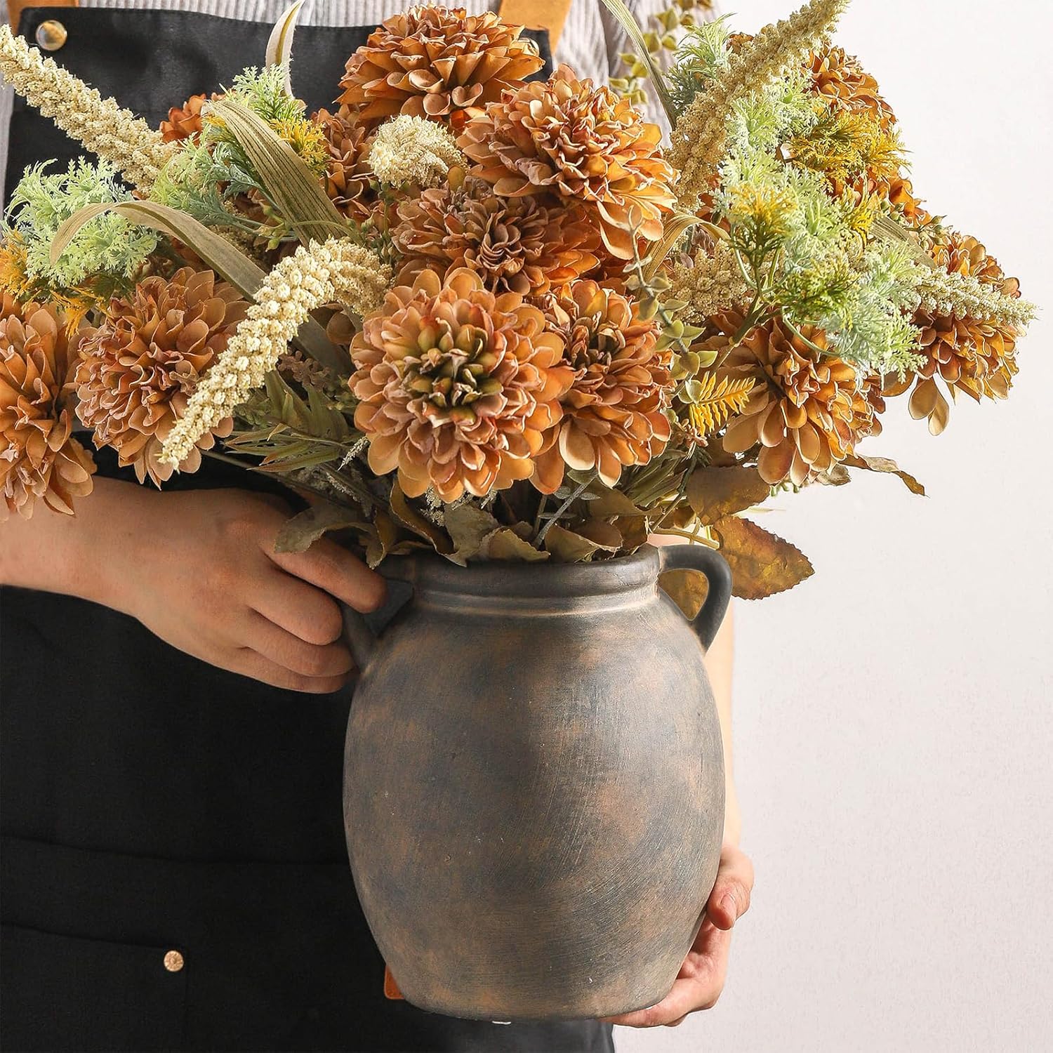 Dobbyby Ceramic Flower Vase 76 Inch Black