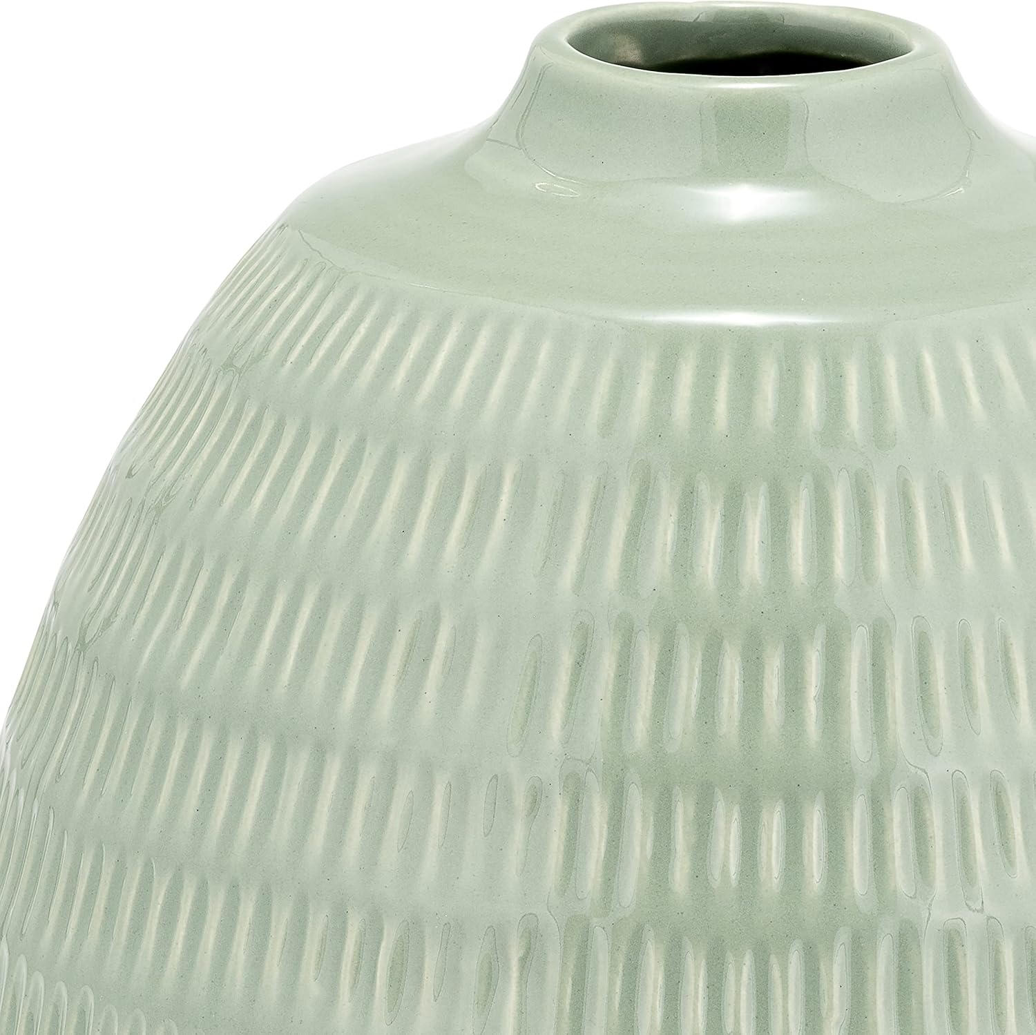 Sagebrook Home Decorative Ceramic Vase - 7 Inch Sculptural Style
