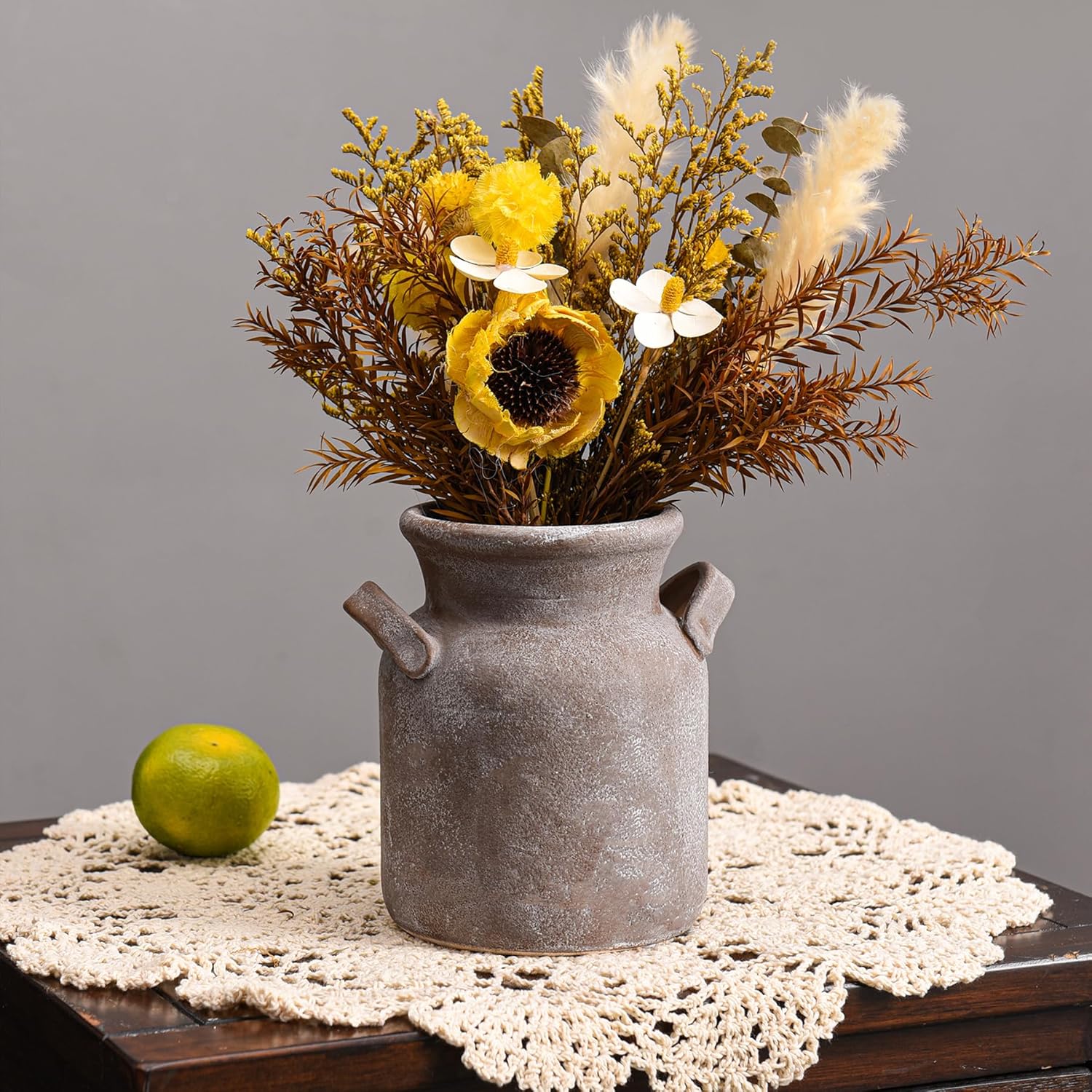 Quoowiit Ceramic Rustic Farmhouse Vase