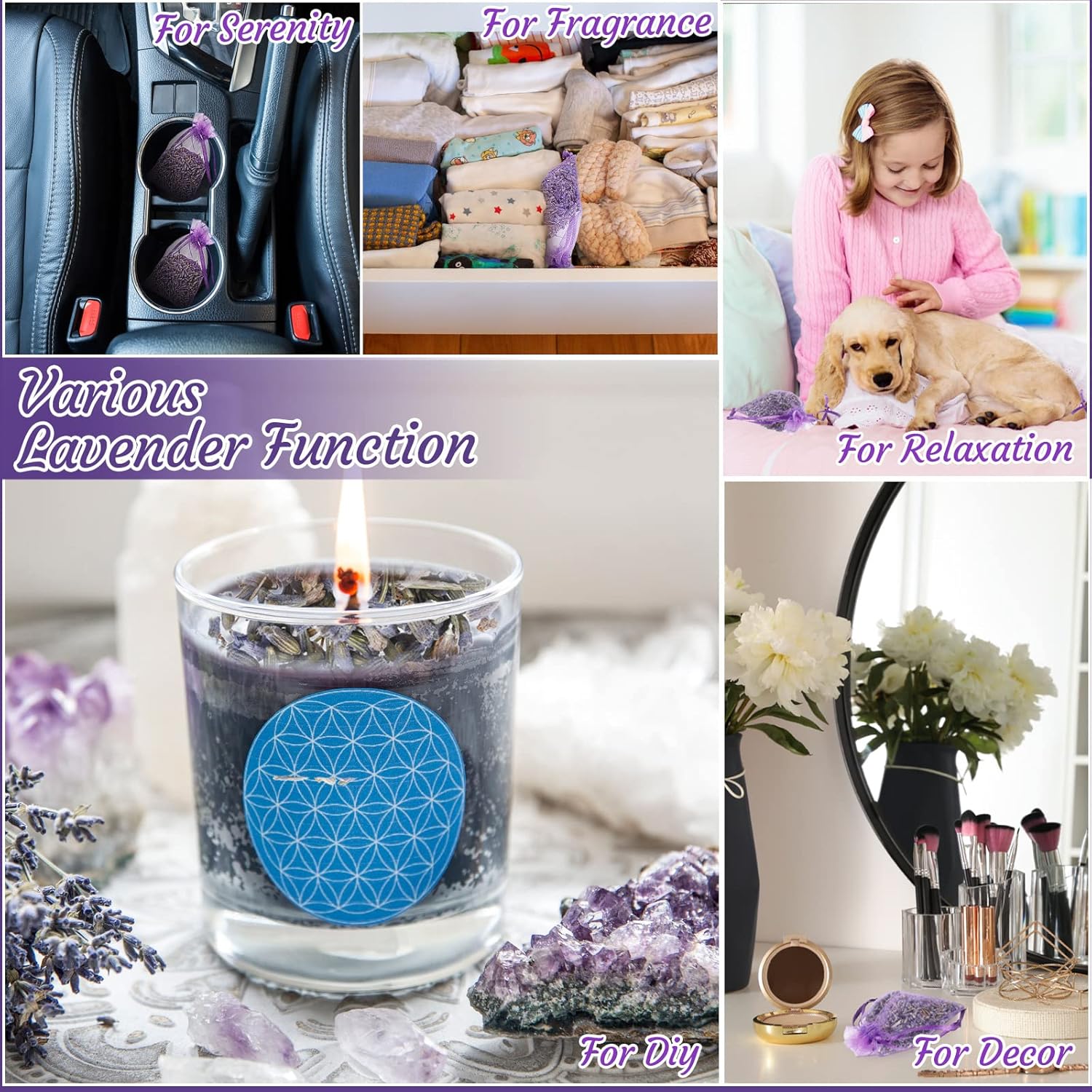Demissle 240 Pcs Lavender Sachets for Drawers and Closets