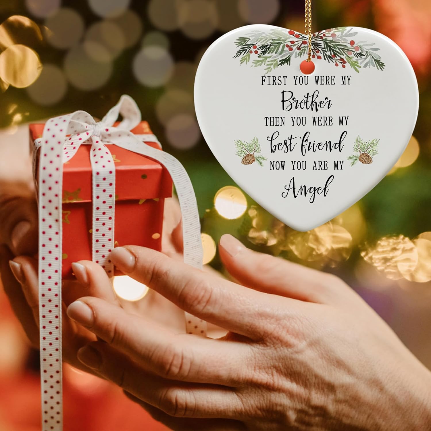 Memorial Ornament for Brother - Sympathy Keepsake
