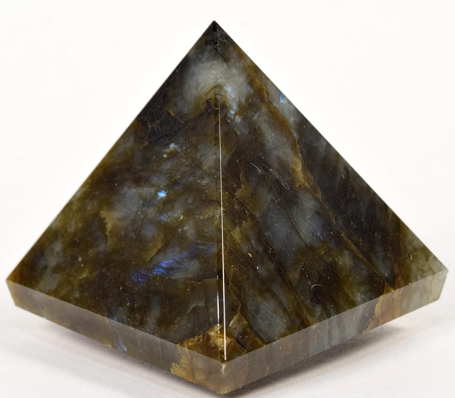 HC Set 22 Labradorite Pyramid Natural Clear Quartz Cabochon