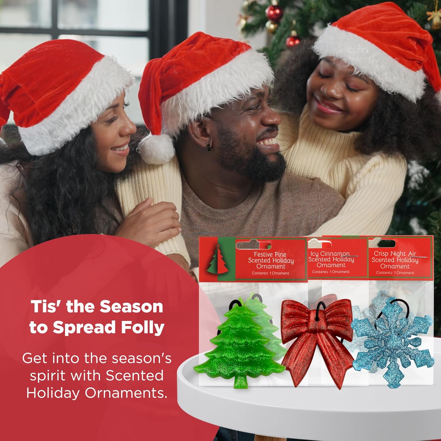 Holiday Ornaments with Scent - 3 Pack Variety