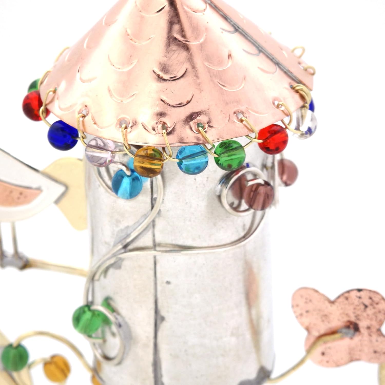 Handcrafted Metal and Glass Bead Ornament