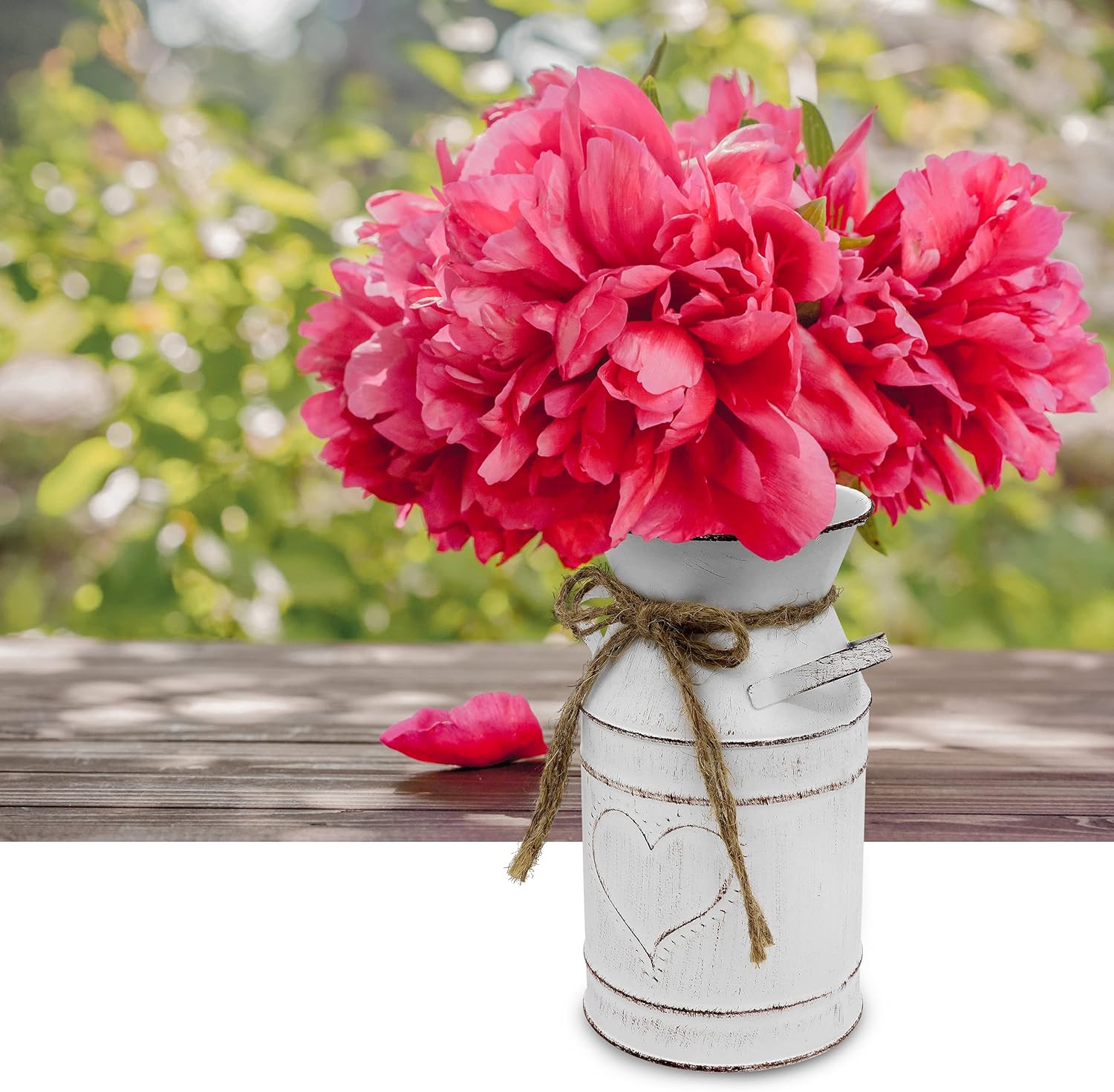 Rustic Galvanized Milk Can Flower Vase - 78 Inch