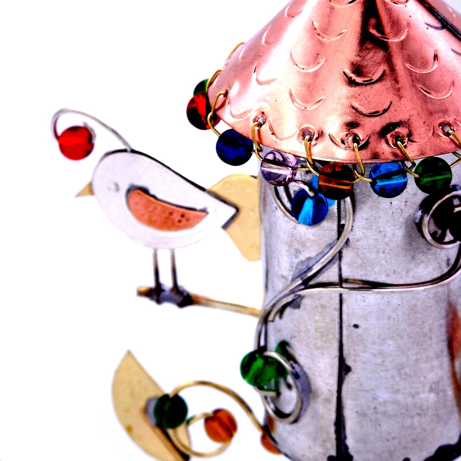 Handcrafted Metal and Glass Bead Ornament