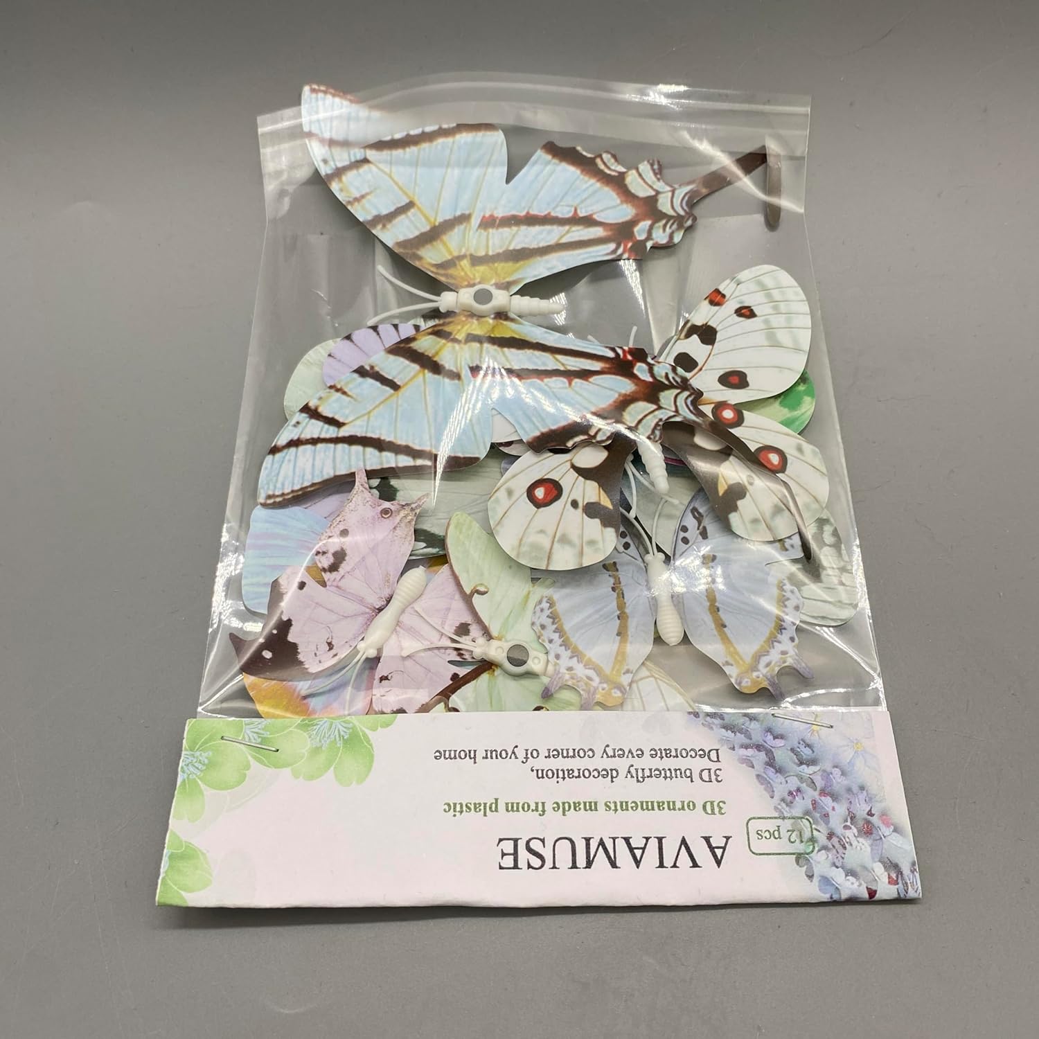 3D Plastic Decorative Ornaments Set of 12
