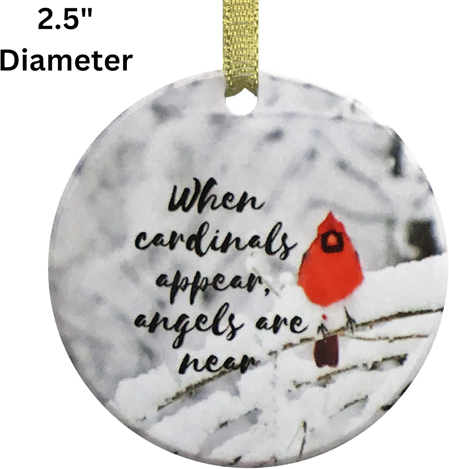 Memorial Christmas Ornament - When Cardinals Appear Angels Are Near