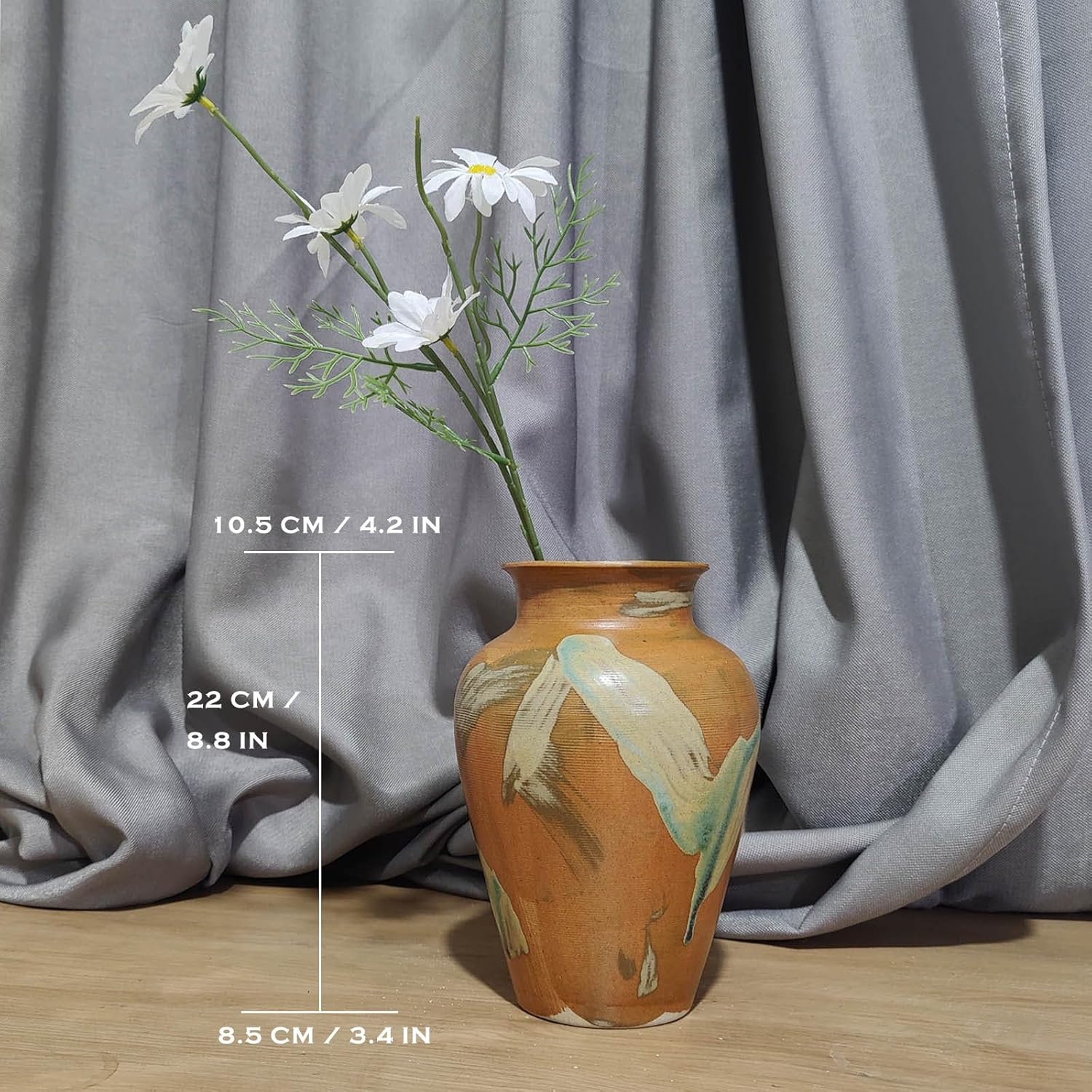 MoCuishle Terracotta Vase - 88 Green Glazed Vintage Decor