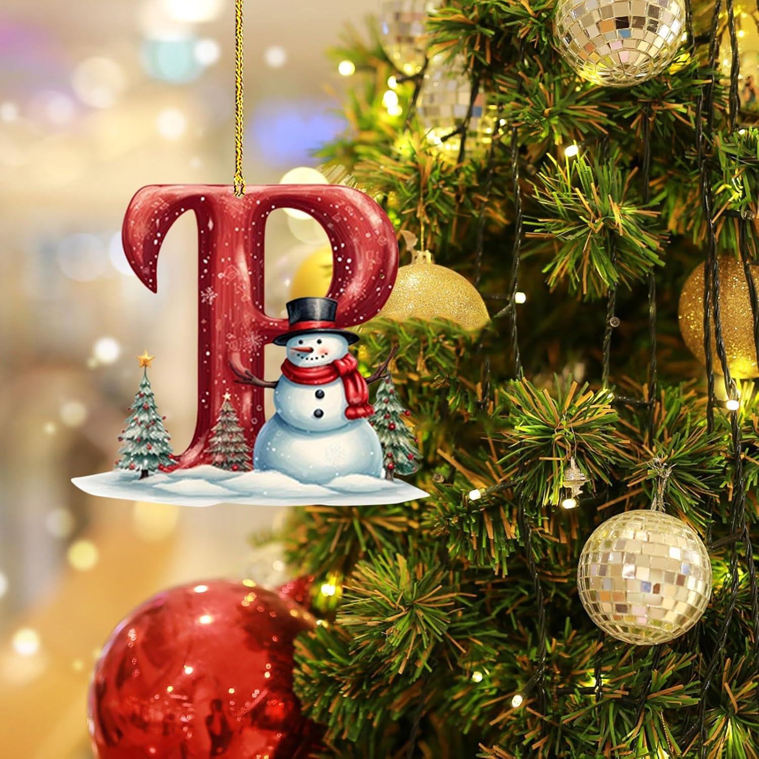 2024 Family Christmas Ornament Letter Tree Decor