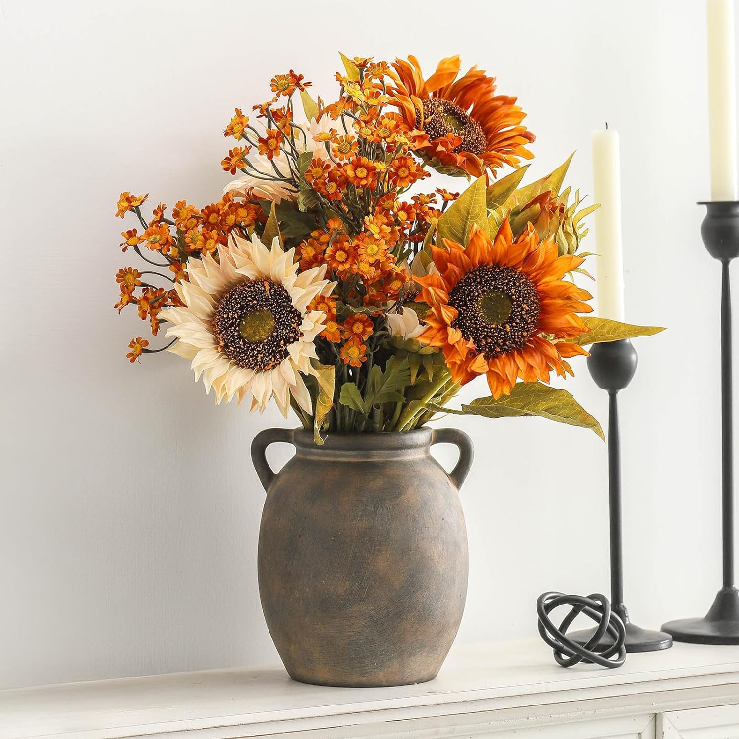 Dobbyby Ceramic Flower Vase 76 Inch Black
