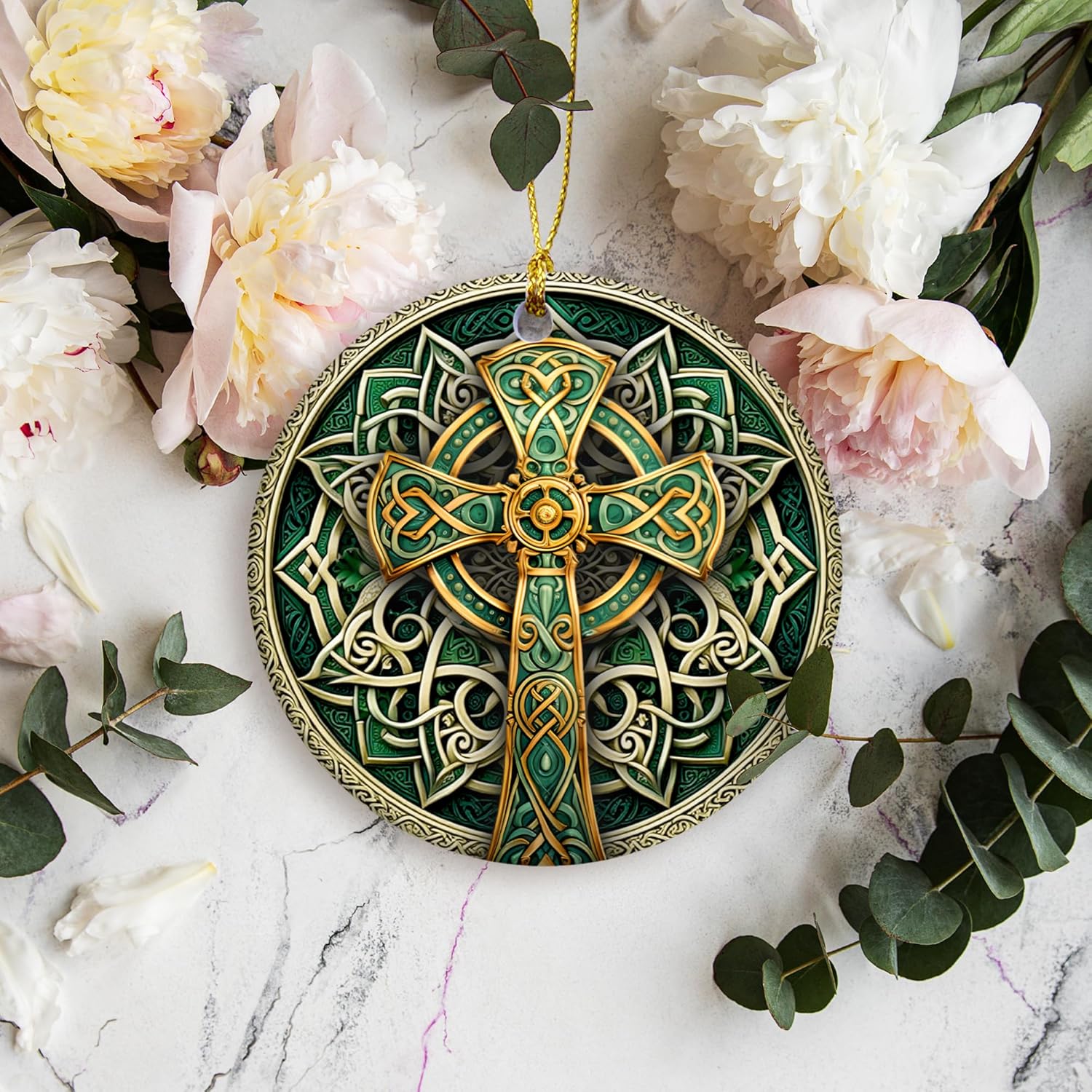 SunSky Gallery Irish Trinity Celtic Cross Ornament