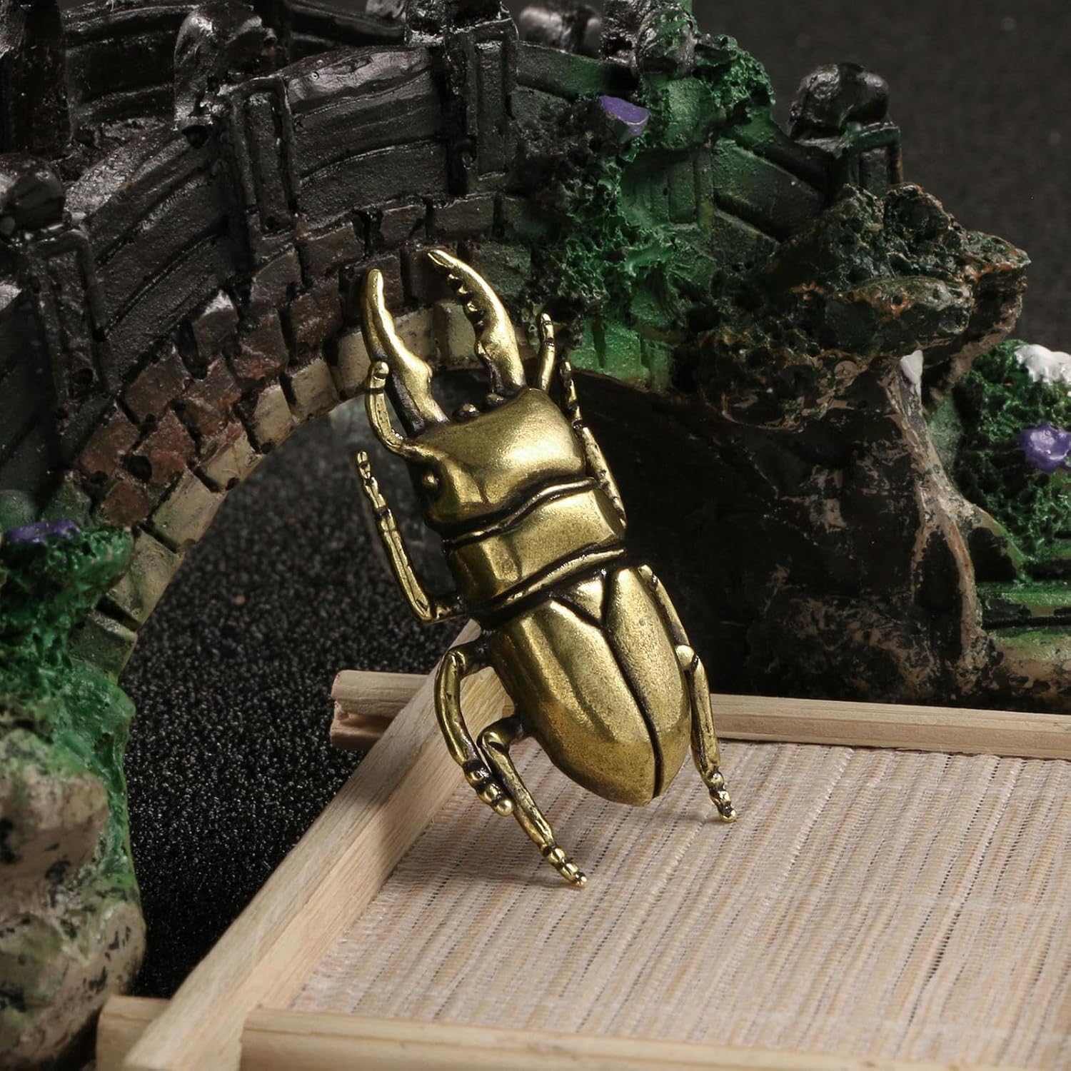 Solid Brass Big Beetle Antique Decoration