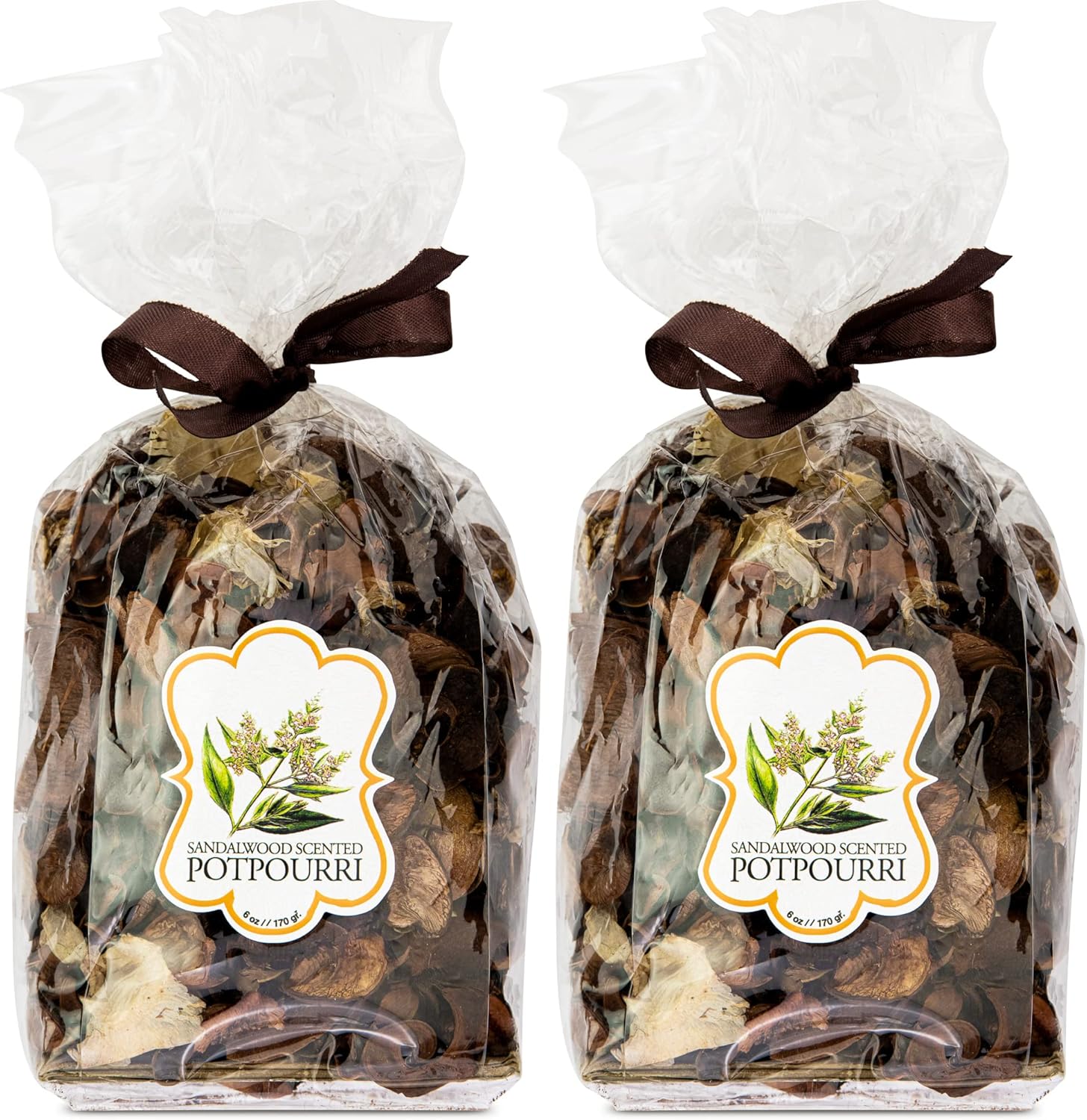 DecorRack 12oz Sandalwood Potpourri 2 Bags Long Lasting